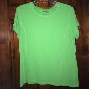 Green, Dark Pink, and Light pink t-shirts